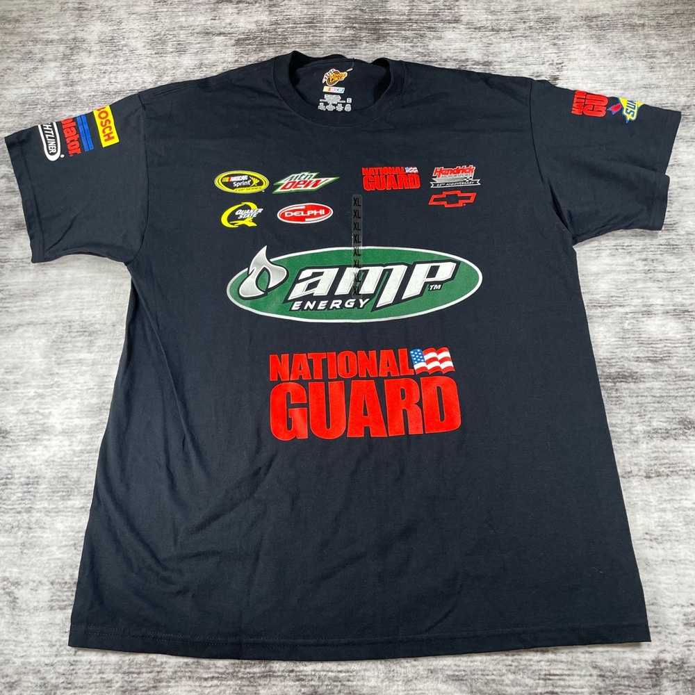 NASCAR Dale Earnhardt Jr 88 Amp Energy National Guard T-Shirt Black XL
